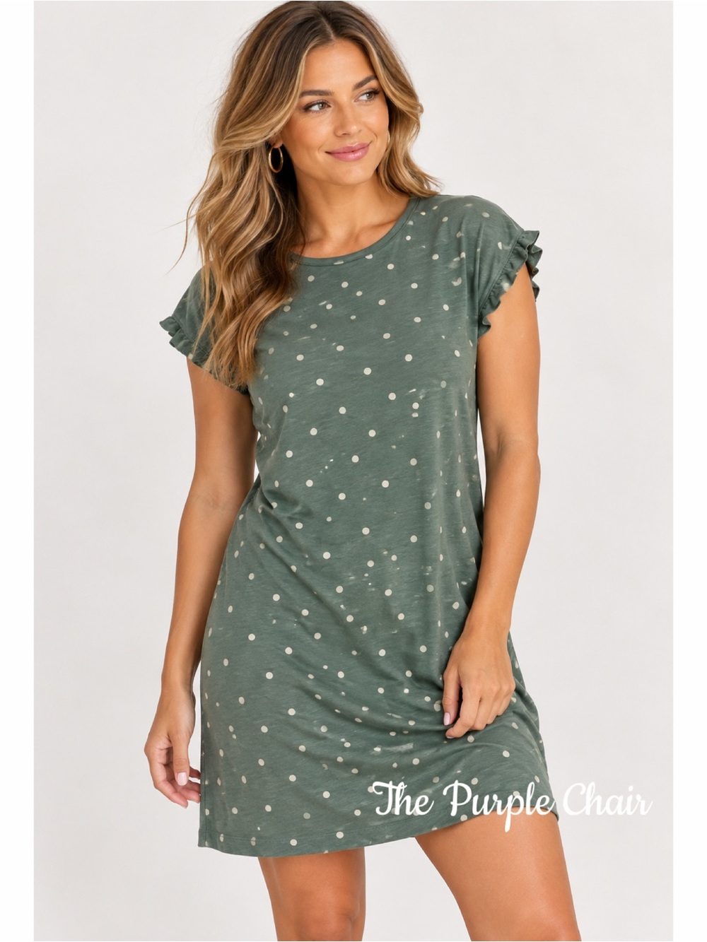 BODEN Green Polka Dot Faye Jersey T-Shirt Dress 4